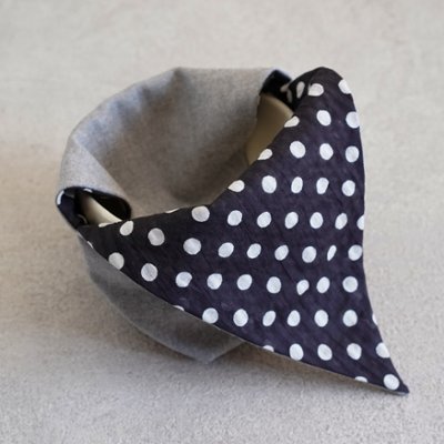 茶碗袋S 74灰ウール混×シアードットの画像