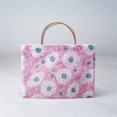 茶礼袋86　インド型押し更紗　青紫の画像