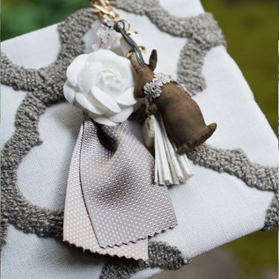 うさぎチャーム単品　ブラウンの画像