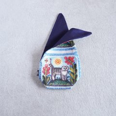 茶器袋　大津型40　ねこコットン　キジトラ画像