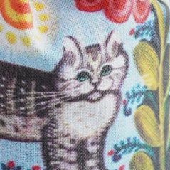 茶器袋　大津型40　ねこコットン　キジトラ画像