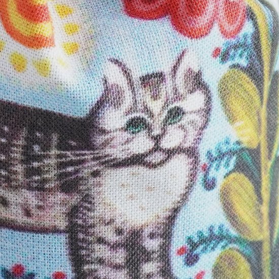 茶器袋　大津型40　ねこコットン　キジトラ画像