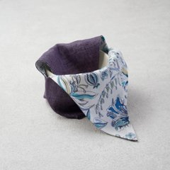 茶碗袋S 70麻×リバティ画像
