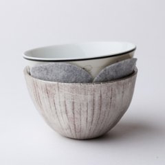 藤平寧　旅持ち茶碗 銀彩M画像