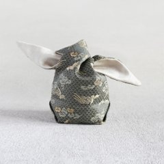 茶器袋　大津型43　鳳凰に雲　濃緑の画像