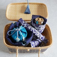 孔雀の茶籠　青花画像