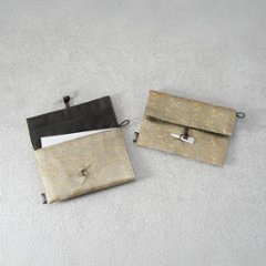 小茶巾入れ 22蔓牡丹　緑みゴールドの画像