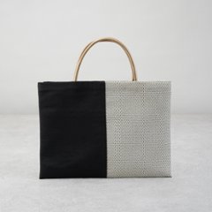 茶礼袋105　紬×黒シャンタンの画像