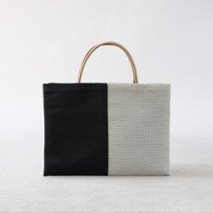 茶礼袋105　紬×黒シャンタンの画像
