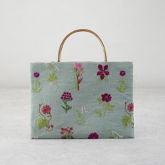 茶礼袋106　花刺繍　緑の画像