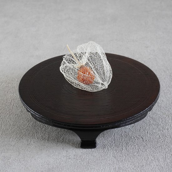 沢栗三つ足盤　6寸画像