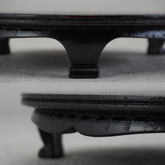 沢栗三つ足盤　6寸画像