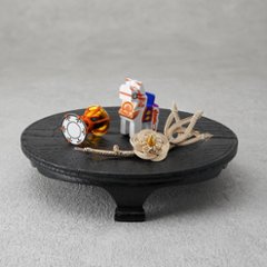 沢栗三つ足盤　6寸画像