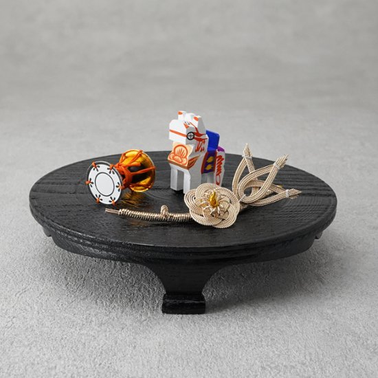 沢栗三つ足盤　6寸画像