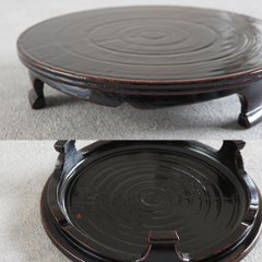 黒根来三つ足盤　6寸画像