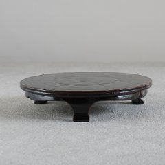 黒根来三つ足盤　6寸画像