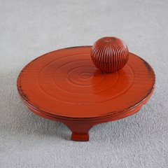 根来三つ足盤　6寸の画像