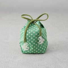 茶器袋 巾着型62 ポルカ・ドット・グリーンの画像