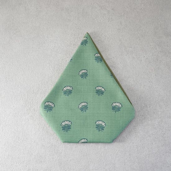 茶碗袋S80　麻×綿　ライム画像