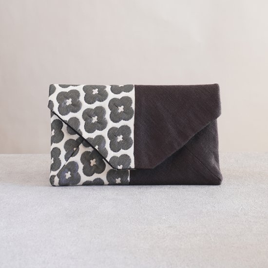 数寄屋袋37　仏蘭西花柄　グレー画像