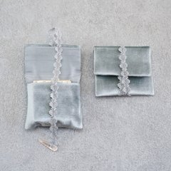 茶巾箱袋09　仏ベルベット　グリーンの画像