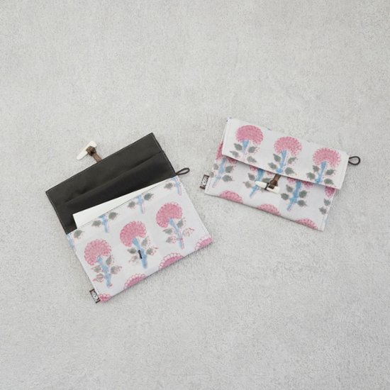 小茶巾入れ32　インド型押し更紗　ベビーピンク画像