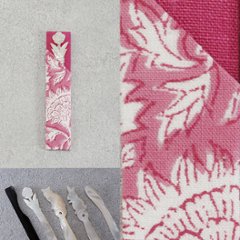 福楊枝入れ＋福楊枝　140インド型押し更紗　つつじ色の画像