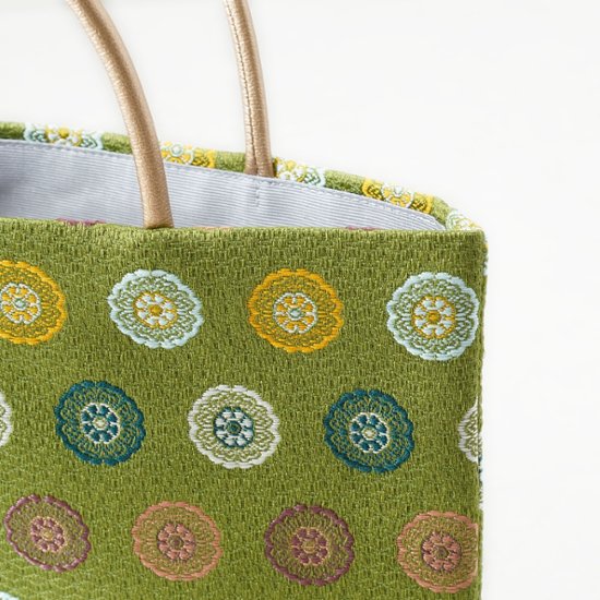 茶礼袋117　西陣織　有職丸紋画像