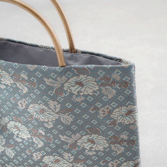 茶礼袋120　小菱地牡丹　青画像