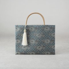 茶礼袋120　小菱地牡丹　青の画像