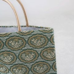 茶礼袋122　緑龍文画像