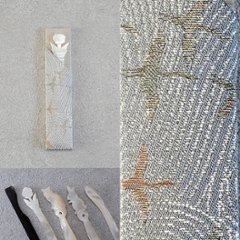 福楊枝入れ＋福楊枝　166西陣織　群鶴の画像