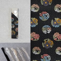 福楊枝入れ＋福楊枝　167西陣織　桧垣地花の丸紋の画像