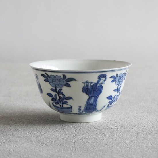 青花の茶籠　銀と染付画像