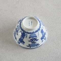 青花の茶籠　銀と染付画像