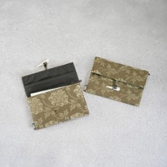 小茶巾入れ51　小菱地牡丹　茶の画像