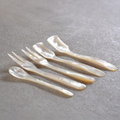 白蝶貝カトラリーセット５本組　桐箱入り画像