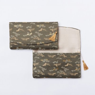 懐紙入れ6　鳳凰に雲　濃緑の画像