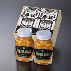 磯塩うに 150g×2本 木箱詰合せ ｜お中元やお歳暮の贈答好適品（ギフトセット）｜壱岐　かつみのうにの画像