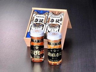 磯塩うに・くらげうに木箱詰合せ ｜ギフトにおススメ・磯塩うに70ｇ・くらげうに80ｇ｜壱岐　かつみのうにの画像