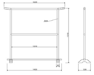 木製　七五三衣桁画像