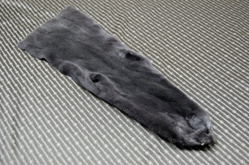 プラックトミンク原反　ダークグレー画像