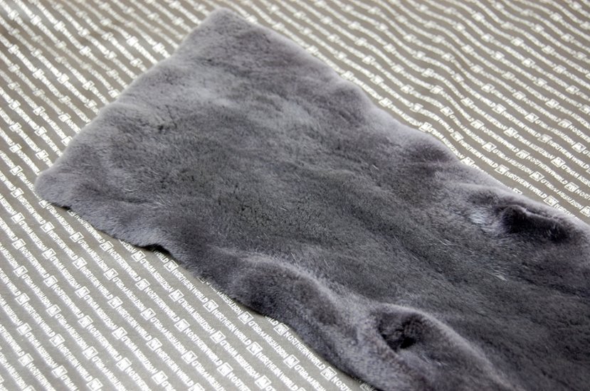 プラックトミンク原反　ダークグレー画像