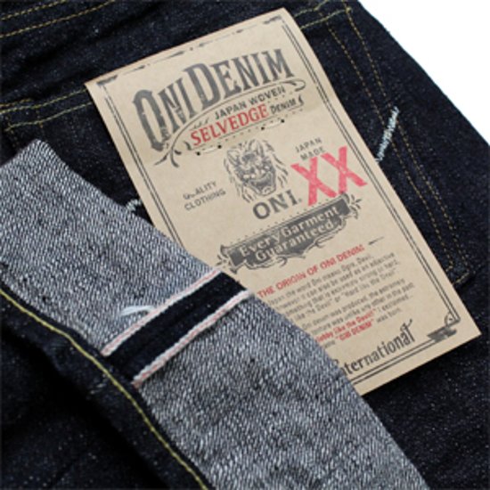 鬼デニム16.5OZ 鬼XXDENIM 和紙糸刺繍｢585｣画像