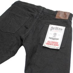 鬼デニム15ozクラッシュドコンクリートデニムリラックスステーパードブラックジーンズ｢622CCD-BKBK｣画像