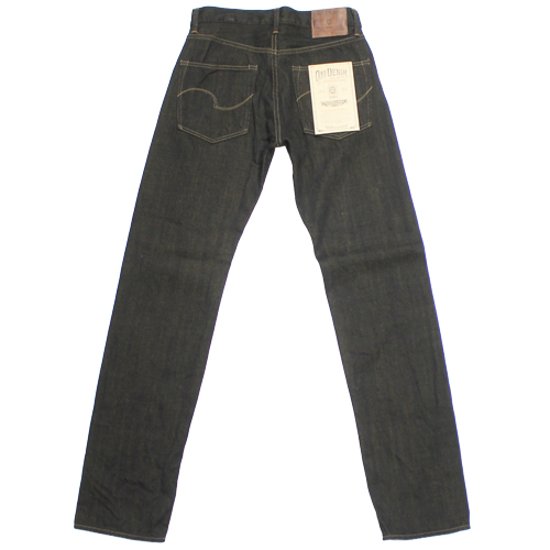 鬼デニム12oz経糸ブラック × 緯糸オリーブデニムジーンズ｢246-BKOL｣画像