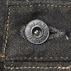 鬼デニム12oz経糸ブラック × 緯糸オリーブデニムジーンズ｢246-BKOL｣画像