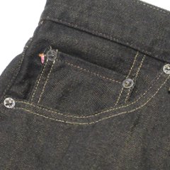 鬼デニム12oz経糸ブラック × 緯糸オリーブデニムジーンズ｢246-BKOL｣画像