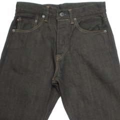 鬼デニム12oz経糸ブラック × 緯糸オリーブデニムジーンズ｢246-BKOL｣画像