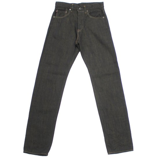 鬼デニム12oz経糸ブラック × 緯糸オリーブデニムジーンズ｢246-BKOL｣画像